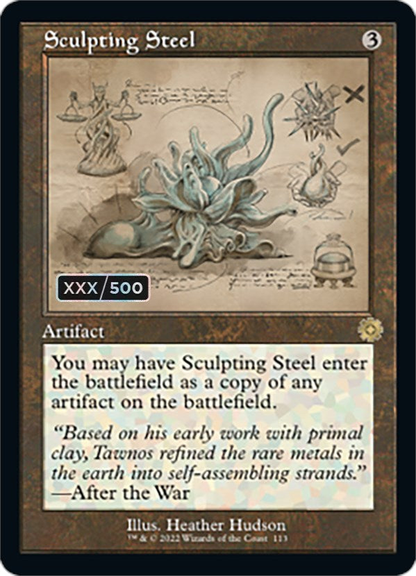 Sculpting Steel (Retro Schematic) (Serial Numbered) [The Brothers' War Retro Artifacts] | Exor Games Dartmouth