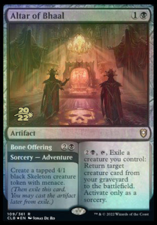 Altar of Bhaal // Bone Offering [Commander Legends: Battle for Baldur's Gate Prerelease Promos] | Exor Games Dartmouth