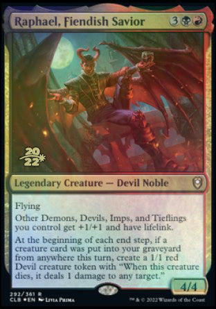 Raphael, Fiendish Savior [Commander Legends: Battle for Baldur's Gate Prerelease Promos] | Exor Games Dartmouth