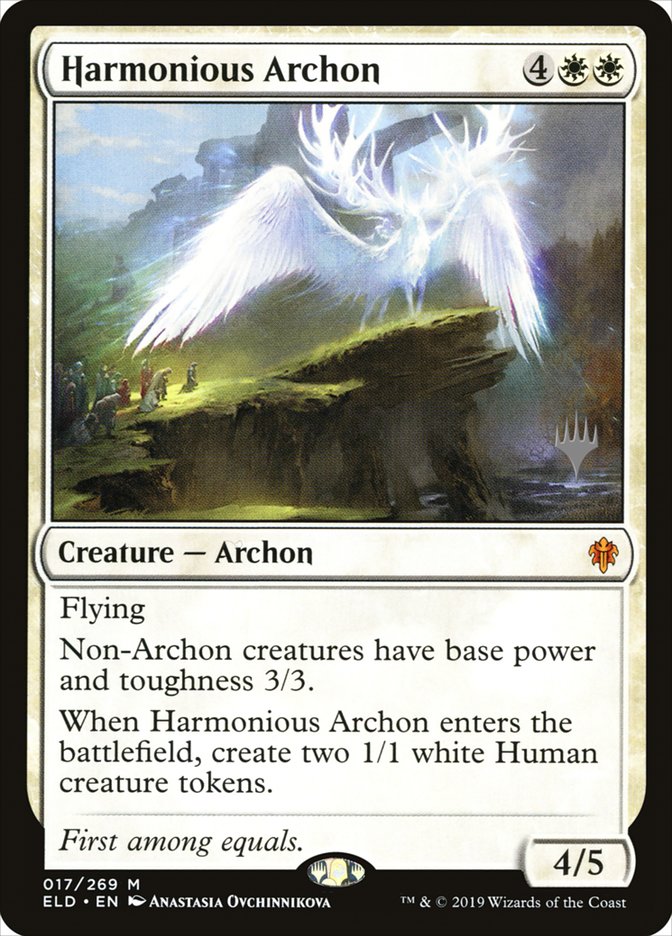 Harmonious Archon (Promo Pack) [Throne of Eldraine Promos] | Exor Games Dartmouth