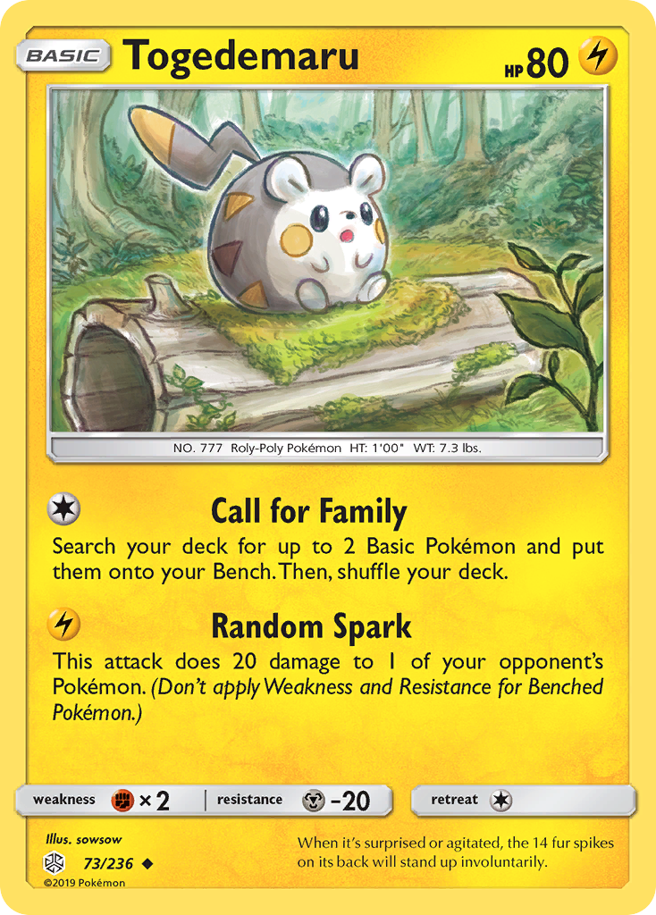 Togedemaru (73/236) [Sun & Moon: Cosmic Eclipse] | Exor Games Dartmouth