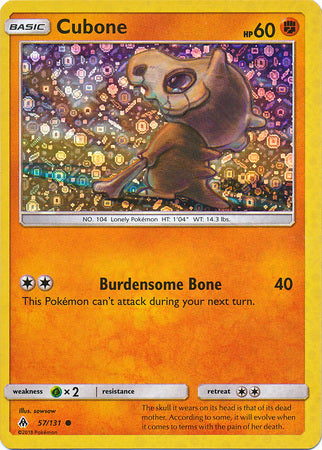 Cubone (57/131) (General Mills Promo) [Sun & Moon: Forbidden Light] | Exor Games Dartmouth