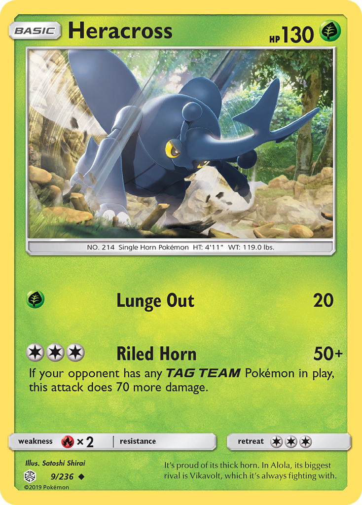 Heracross (9/236) [Sun & Moon: Cosmic Eclipse] | Exor Games Dartmouth