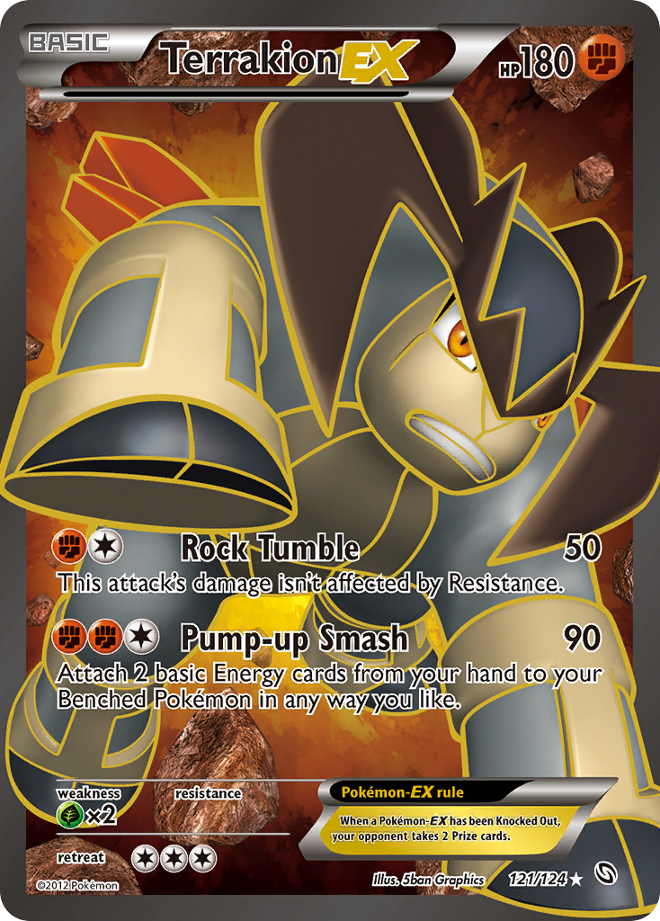 Terrakion EX (121/124) [Black & White: Dragons Exalted] | Exor Games Dartmouth