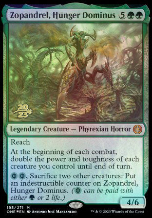 Zopandrel, Hunger Dominus [Phyrexia: All Will Be One Prerelease Promos] | Exor Games Dartmouth