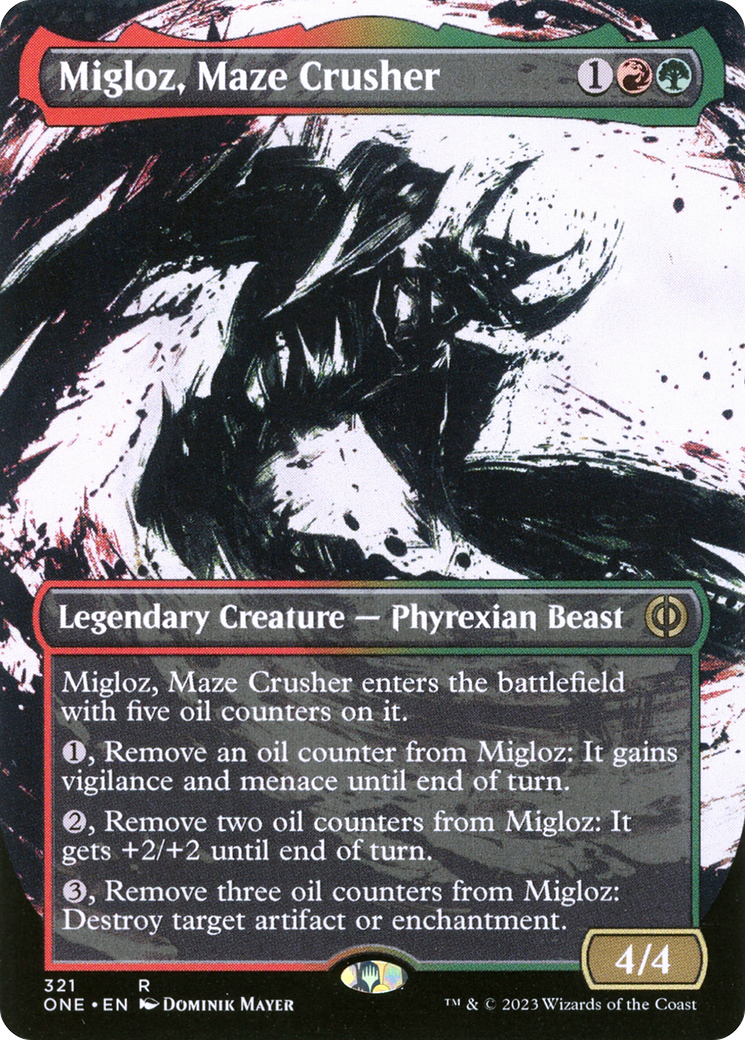 Migloz, Maze Crusher (Borderless Ichor) [Phyrexia: All Will Be One] | Exor Games Dartmouth