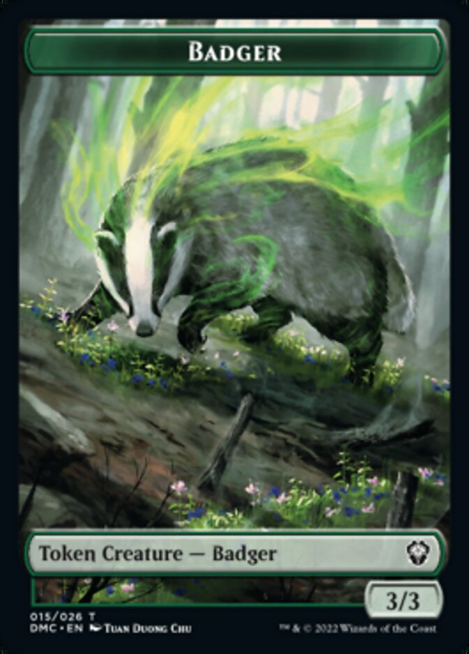 Bird (002) // Badger Double-sided Token [Dominaria United Tokens] | Exor Games Dartmouth