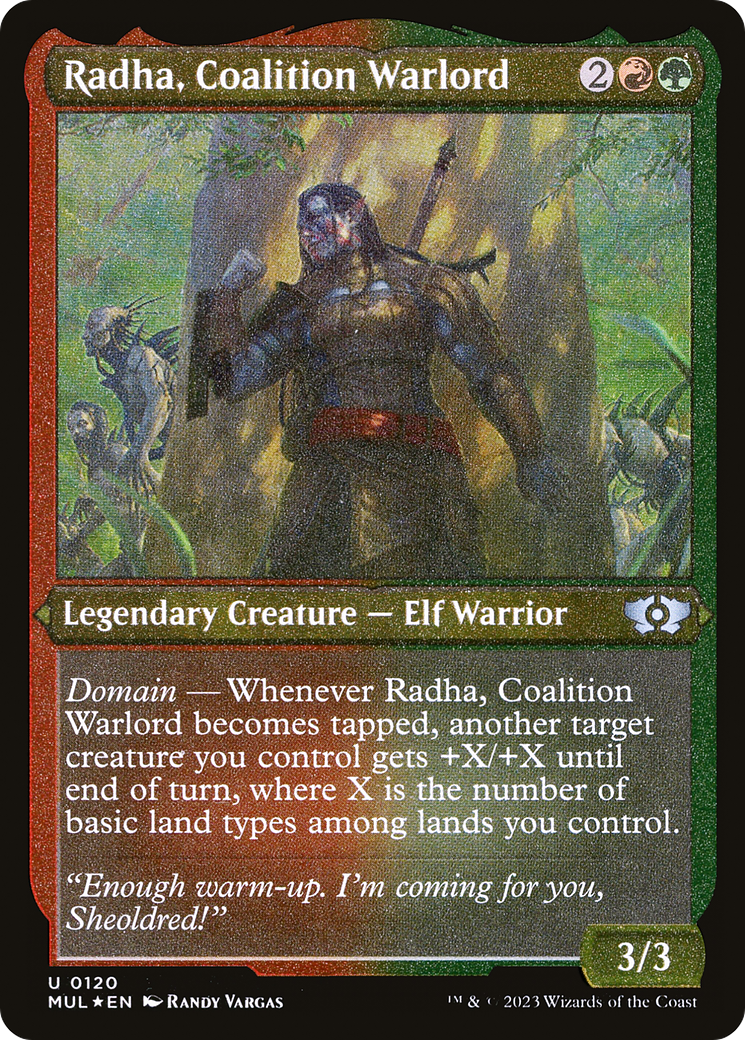 Radha, Coalition Warlord (Foil Etched) [Multiverse Legends] | Exor Games Dartmouth