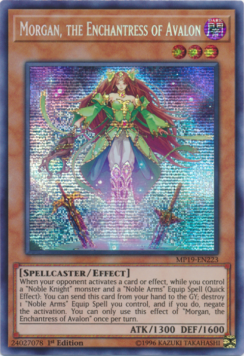 Morgan, the Enchantress of Avalon [MP19-EN223] Prismatic Secret Rare | Exor Games Dartmouth