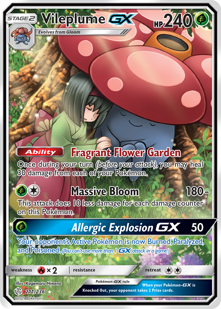 Vileplume GX (211/236) [Sun & Moon: Cosmic Eclipse] | Exor Games Dartmouth