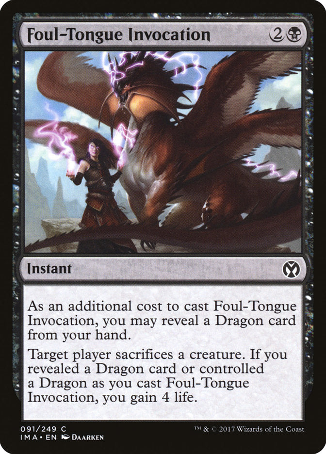 Foul-Tongue Invocation [Iconic Masters] | Exor Games Dartmouth