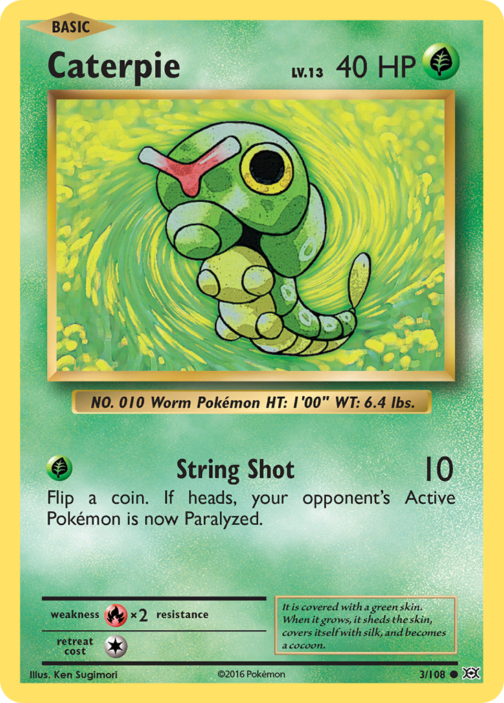 Caterpie (3/108) [XY: Evolutions] | Exor Games Dartmouth