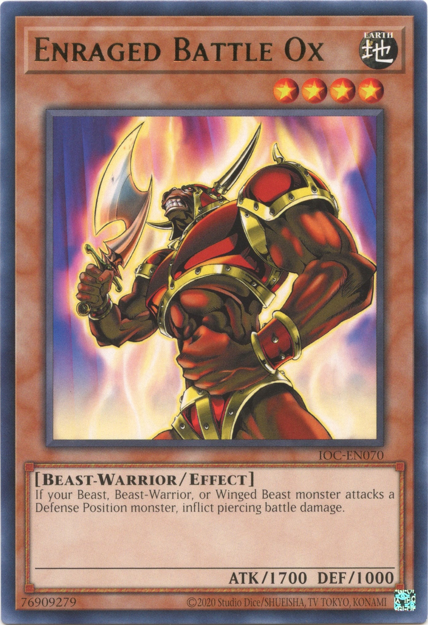 Enraged Battle Ox (25th Anniversary) [IOC-EN070] Rare | Exor Games Dartmouth