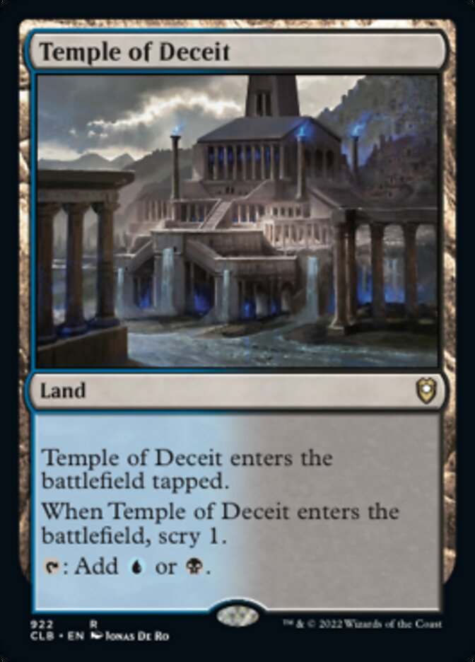 Temple of Deceit [Commander Legends: Battle for Baldur's Gate] | Exor Games Dartmouth