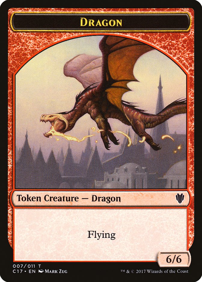 Cat Dragon // Dragon (007) Double-sided Token [Commander 2017 Tokens] | Exor Games Dartmouth