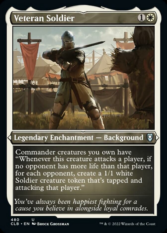 Veteran Soldier (Foil Etched) [Commander Legends: Battle for Baldur's Gate] | Exor Games Dartmouth