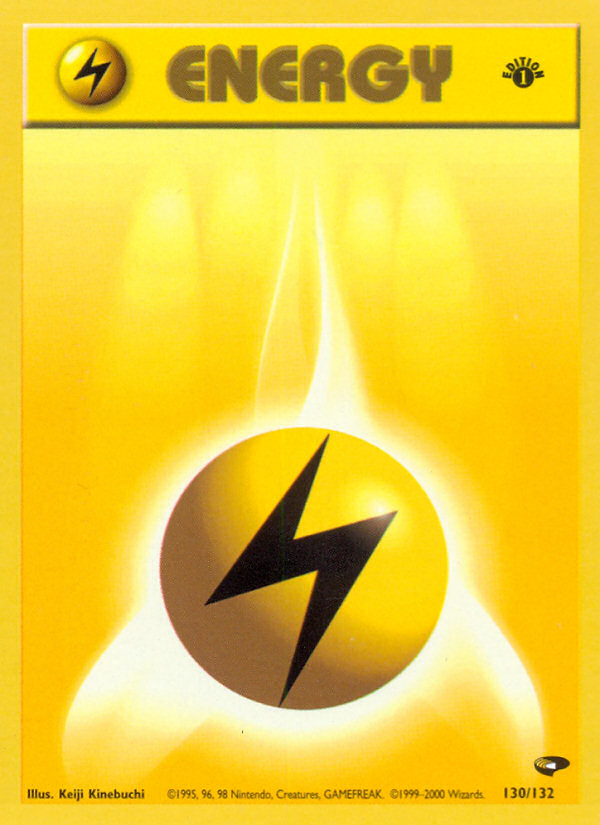 Lightning Energy (130/132) [Gym Challenge 1st Edition] | Exor Games Dartmouth