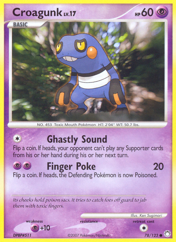 Croagunk (78/123) [Diamond & Pearl: Mysterious Treasures] | Exor Games Dartmouth