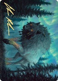 Sarulf, Realm Eater Art Card (Gold-Stamped Signature) [Kaldheim: Art Series] | Exor Games Dartmouth