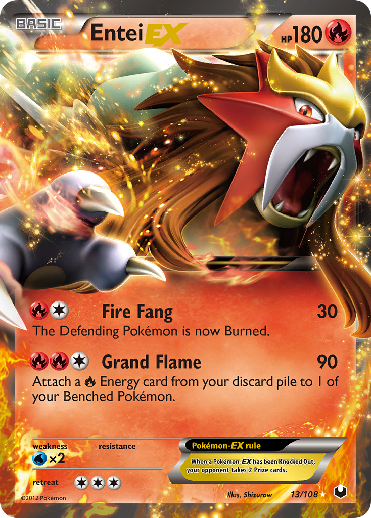 Entei EX (13/108) [Black & White: Dark Explorers] | Exor Games Dartmouth