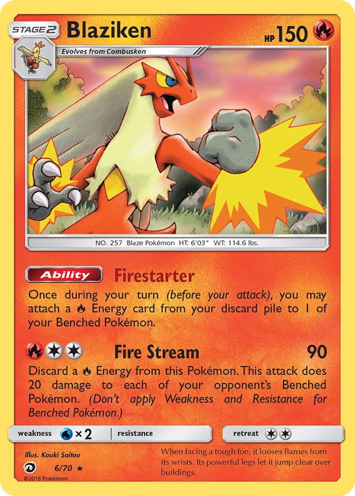 Blaziken (6/70) [Sun & Moon: Dragon Majesty] | Exor Games Dartmouth