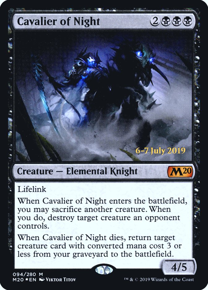 Cavalier of Night  [Core Set 2020 Prerelease Promos] | Exor Games Dartmouth