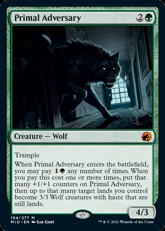 Primal Adversary [Innistrad: Midnight Hunt] | Exor Games Dartmouth