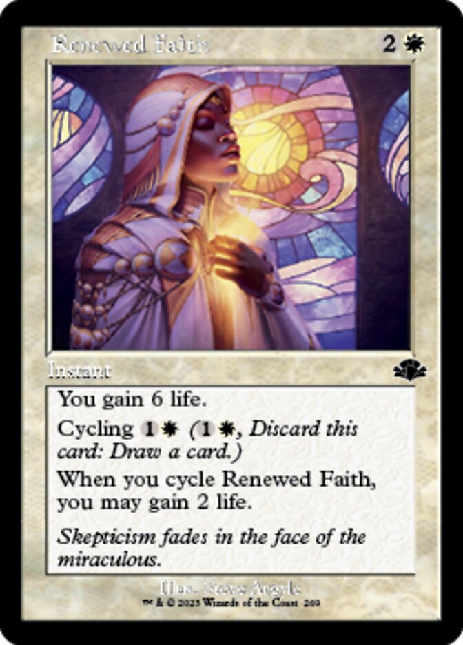 Renewed Faith (Retro) [Dominaria Remastered] | Exor Games Dartmouth