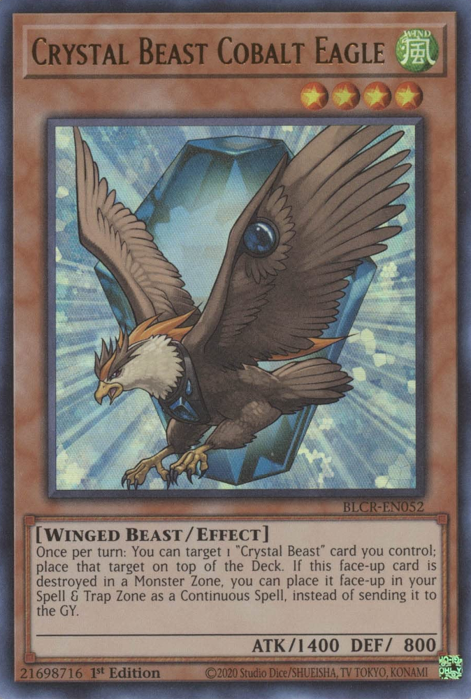 Crystal Beast Cobalt Eagle [BLCR-EN052] Ultra Rare | Exor Games Dartmouth