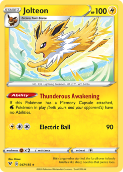 Jolteon (047/185) [Sword & Shield: Vivid Voltage] | Exor Games Dartmouth