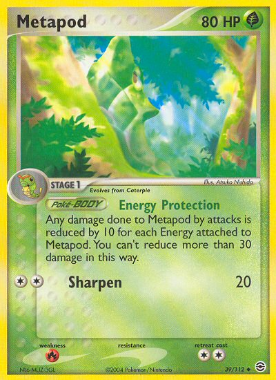 Metapod (39/112) [EX: FireRed & LeafGreen] | Exor Games Dartmouth