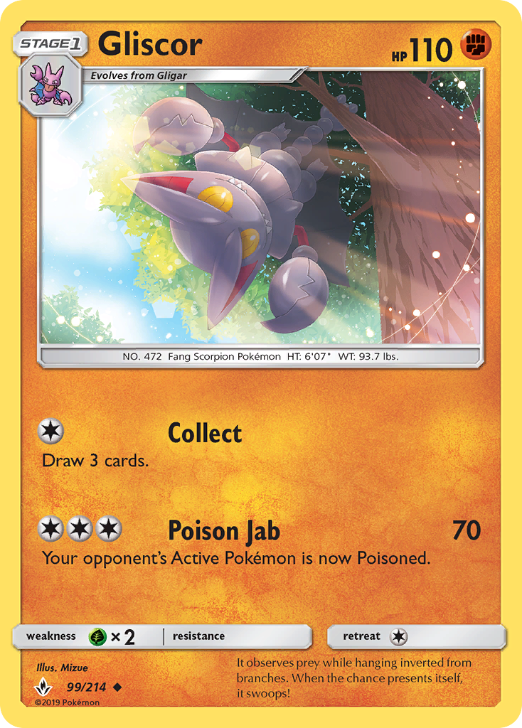 Gliscor (99/214) [Sun & Moon: Unbroken Bonds] | Exor Games Dartmouth