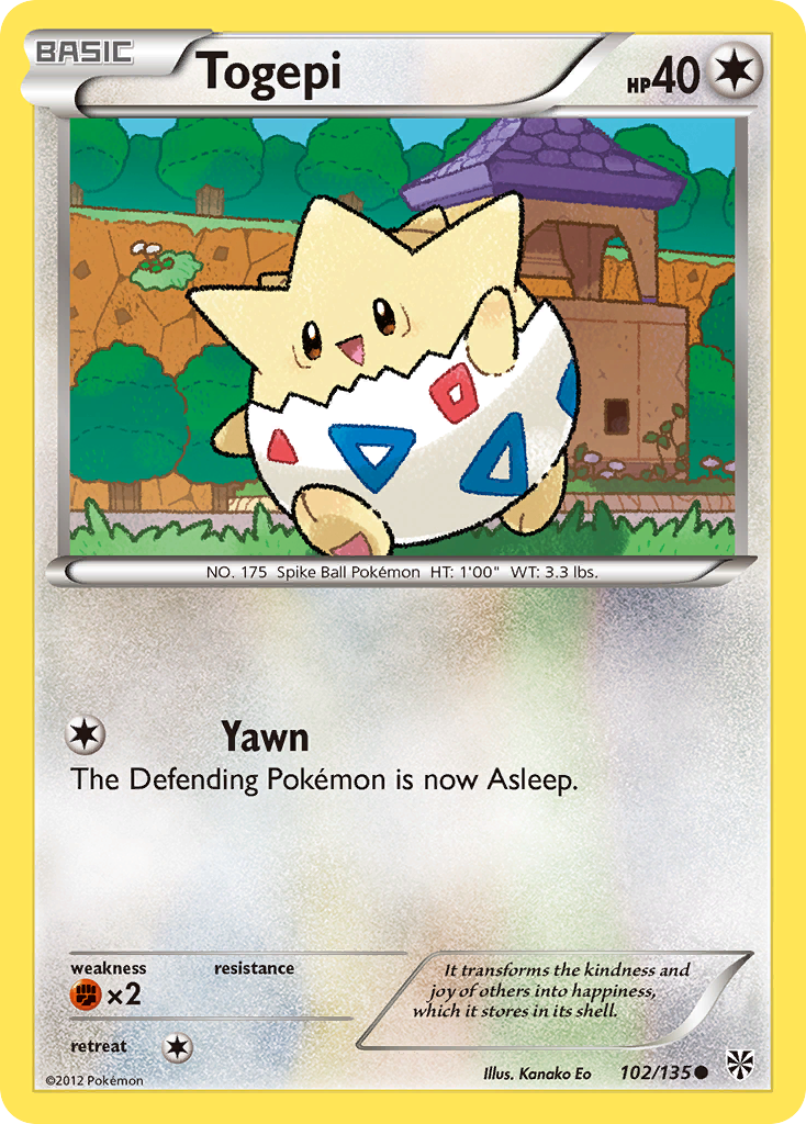 Togepi (102/135) [Black & White: Plasma Storm] | Exor Games Dartmouth