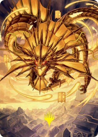 Ao, the Dawn Sky 2 Art Card (Gold-Stamped Signature) [Kamigawa: Neon Dynasty Art Series] | Exor Games Dartmouth