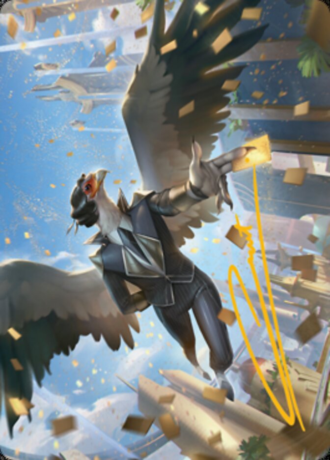 Skyboon Evangelist Art Card (Gold-Stamped Signature) [Streets of New Capenna Art Series] | Exor Games Dartmouth