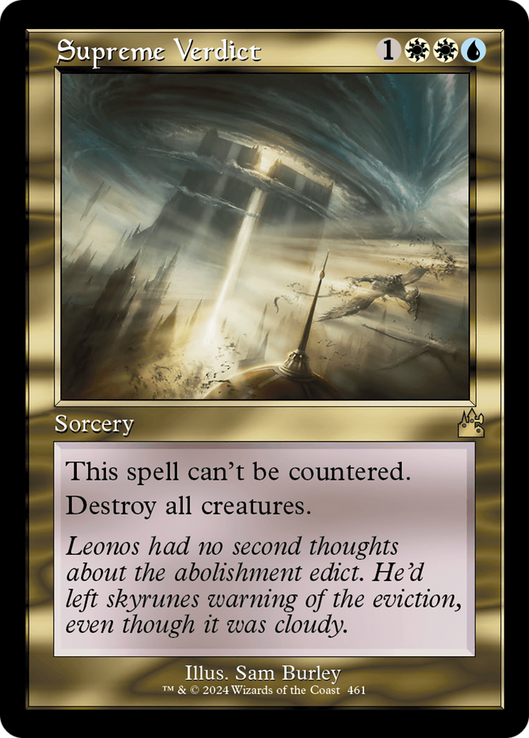 Supreme Verdict (Retro Frame) [Ravnica Remastered] | Exor Games Dartmouth