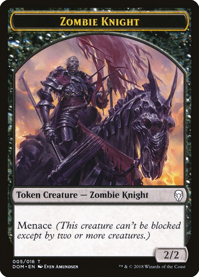 Zombie Knight [Dominaria Tokens] | Exor Games Dartmouth