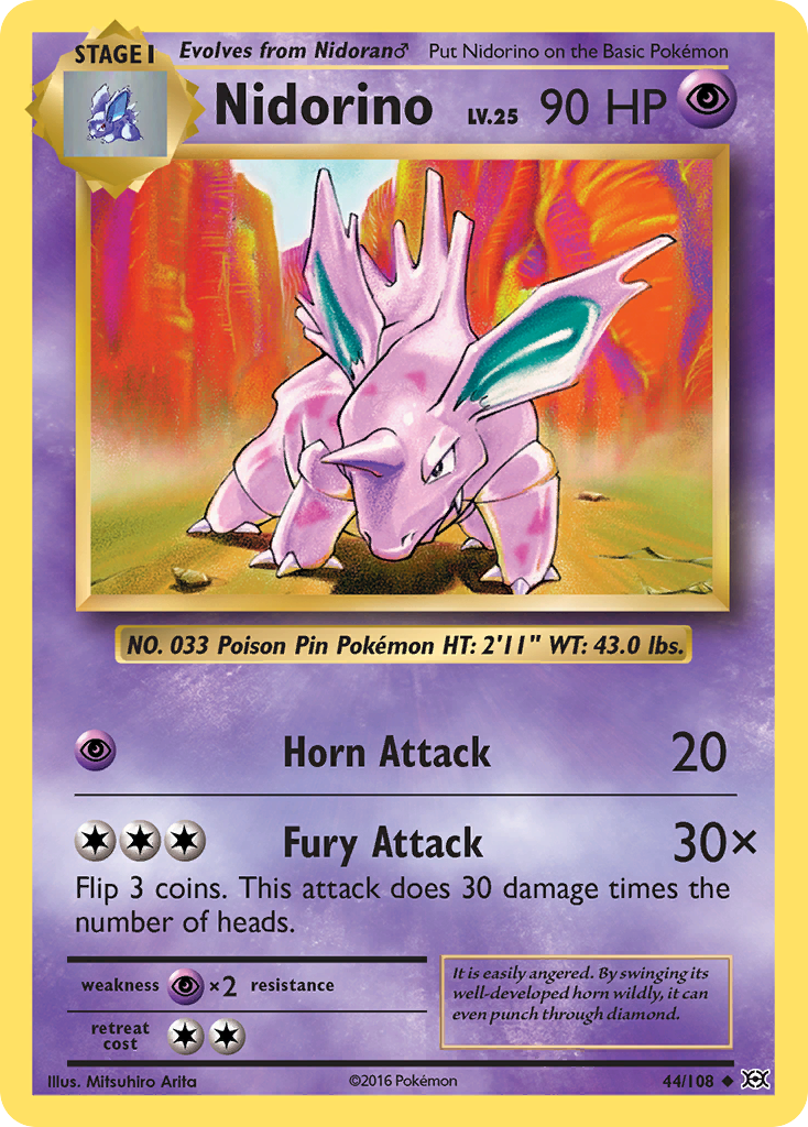 Nidorino (44/108) [XY: Evolutions] | Exor Games Dartmouth