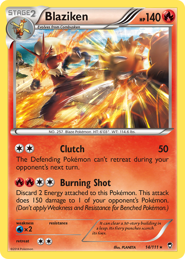 Blaziken (14/111) [XY: Furious Fists] | Exor Games Dartmouth