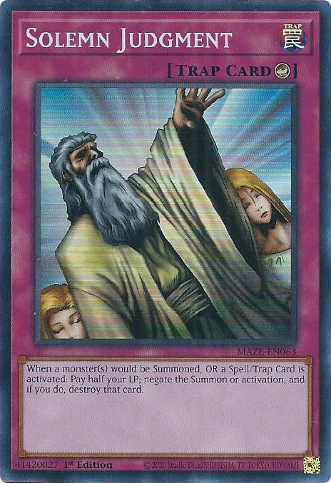 Solemn Judgment [MAZE-EN063] Super Rare | Exor Games Dartmouth