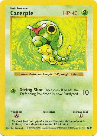 Caterpie (45/102) [Base Set Shadowless Unlimited] | Exor Games Dartmouth