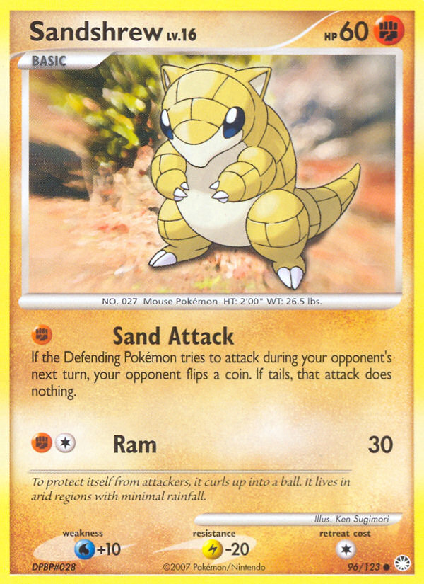 Sandshrew (96/123) [Diamond & Pearl: Mysterious Treasures] | Exor Games Dartmouth