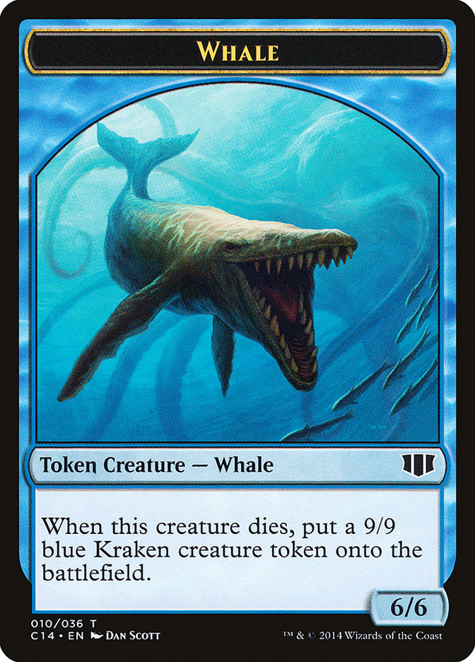 Whale // Zombie (011/036) Double-sided Token [Commander 2014 Tokens] | Exor Games Dartmouth