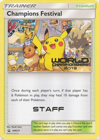 Champions Festival (SM231) (Staff 2019) [Sun & Moon: Black Star Promos] | Exor Games Dartmouth