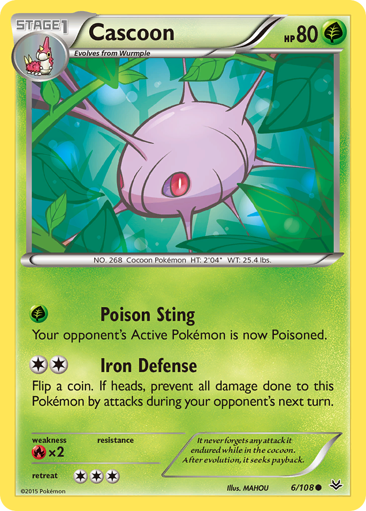 Cascoon (6/108) [XY: Roaring Skies] | Exor Games Dartmouth