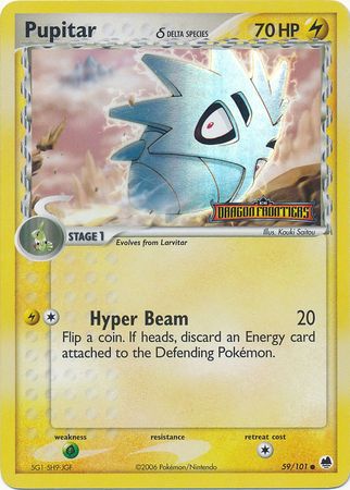 Pupitar (59/101) (Delta Species) (Stamped) [EX: Dragon Frontiers] | Exor Games Dartmouth