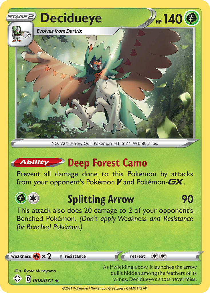 Decidueye (008/072) [Sword & Shield: Shining Fates] | Exor Games Dartmouth