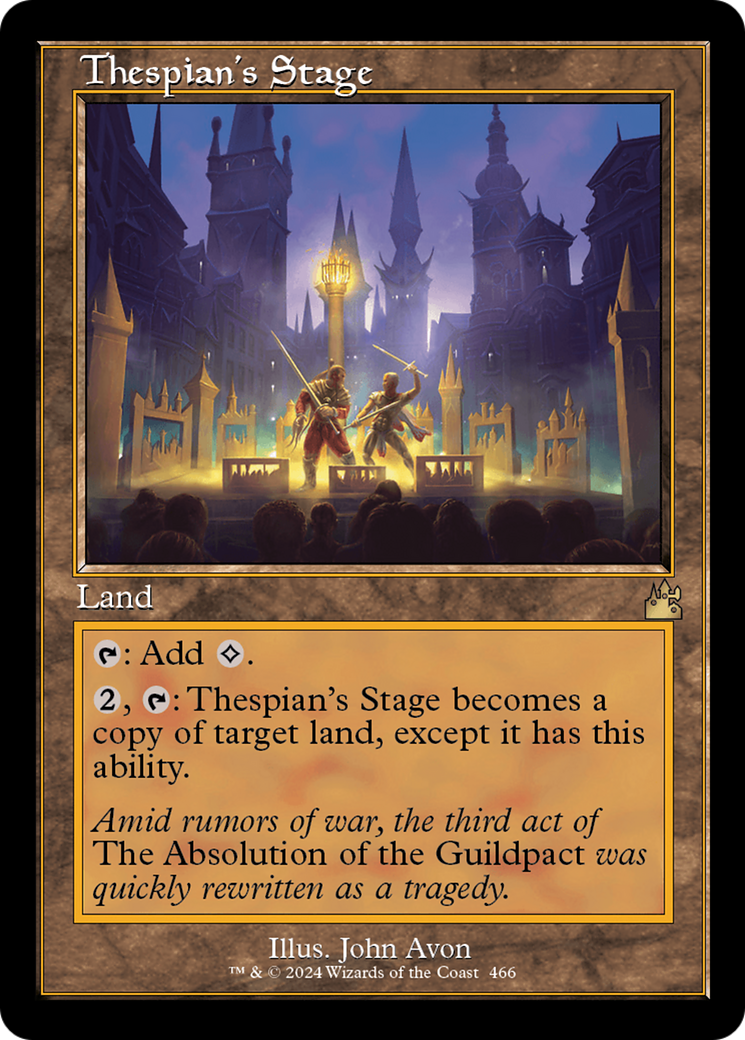 Thespian's Stage (Retro Frame) [Ravnica Remastered] | Exor Games Dartmouth