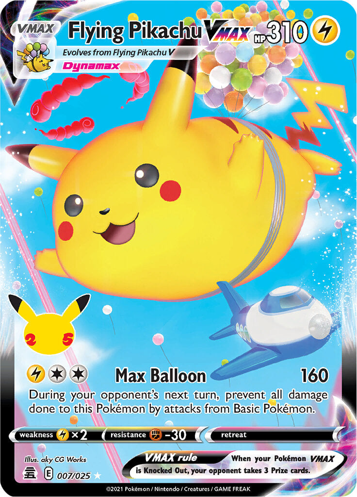 Flying Pikachu VMAX (007/025) [Celebrations: 25th Anniversary] | Exor Games Dartmouth