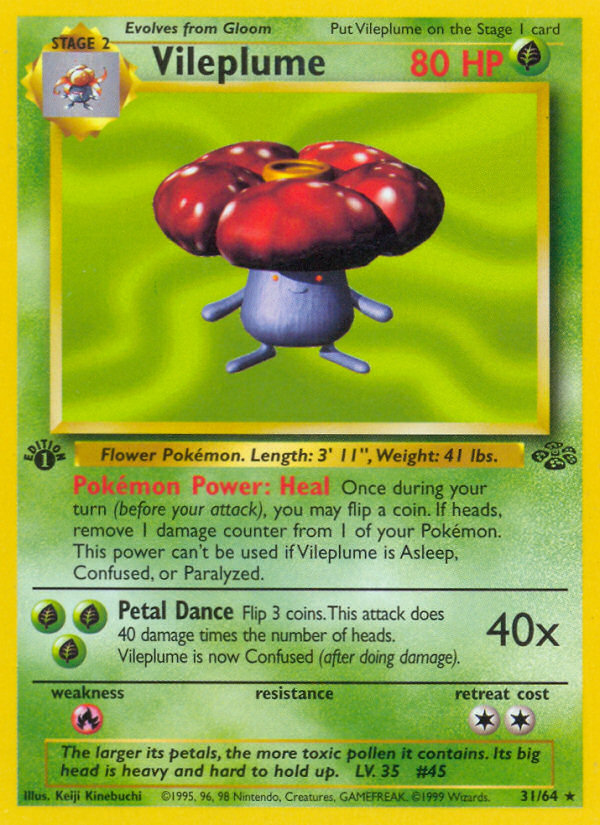 Vileplume (31/64) [Jungle 1st Edition] | Exor Games Dartmouth